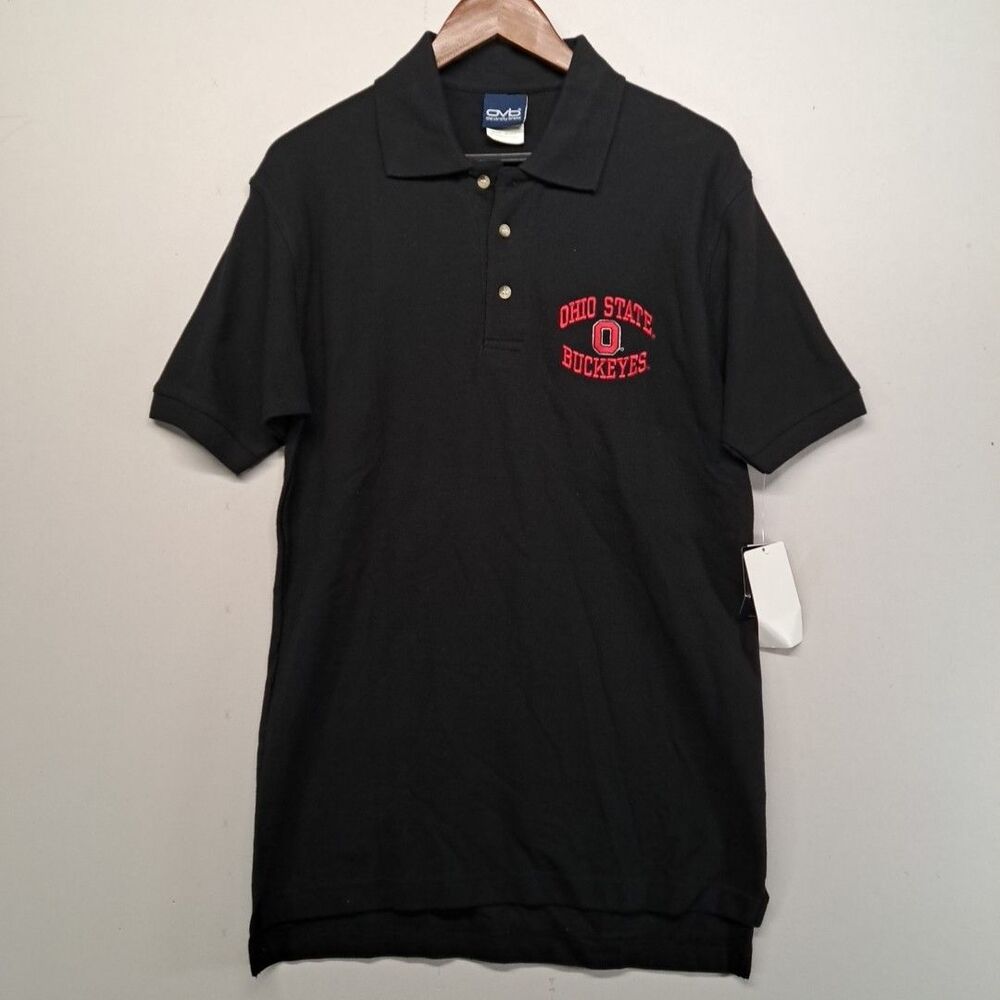 Vintage Ohio State Buckeyes Polo Shirt Old Varsity Brand Medium Y2K